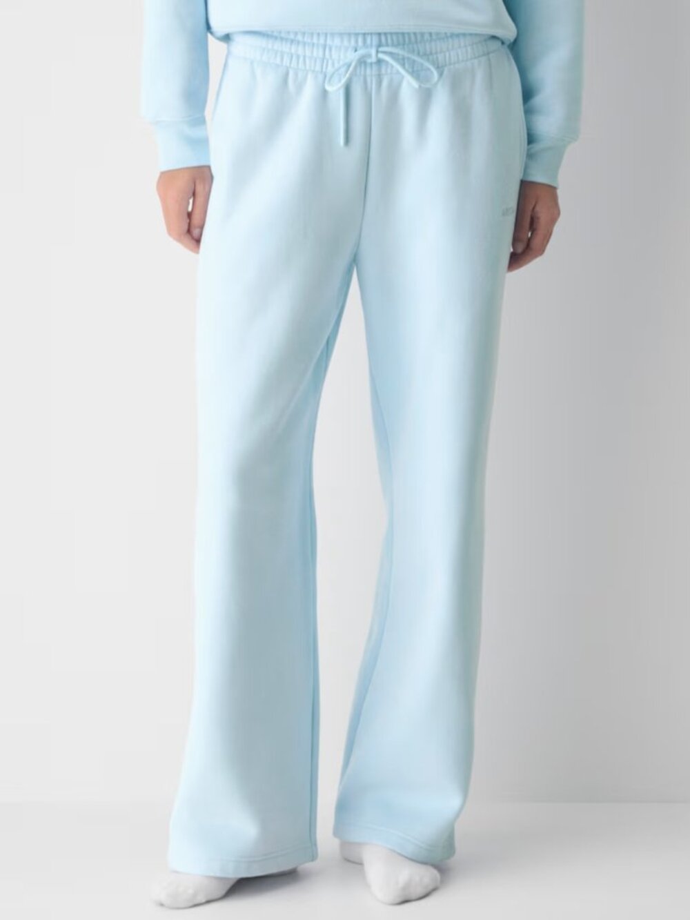 NWT Aritzia Sweatfleece BOYFRIEND WIDE pants Villa Blue XL